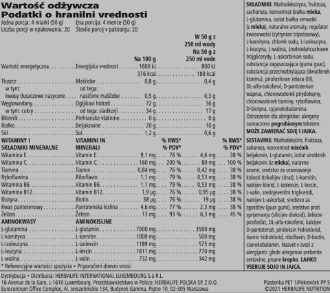 H24 Rebuild Endurance o smaku waniliowym 1000 g